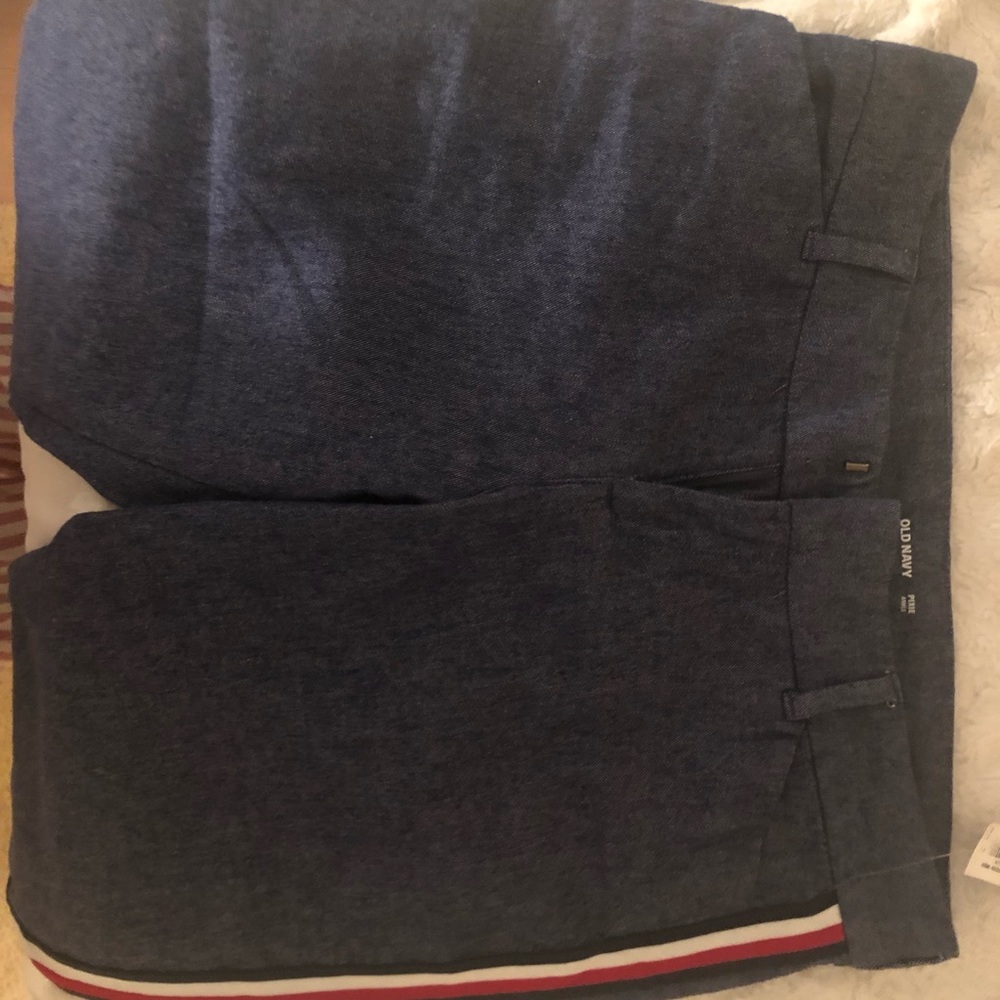 red white and blue pinstripe ankle pants!